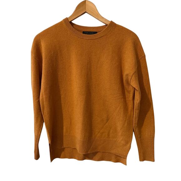 Tahari Cashmere Crewneck Sweater Goldenrod XS - Picture 1 of 4
